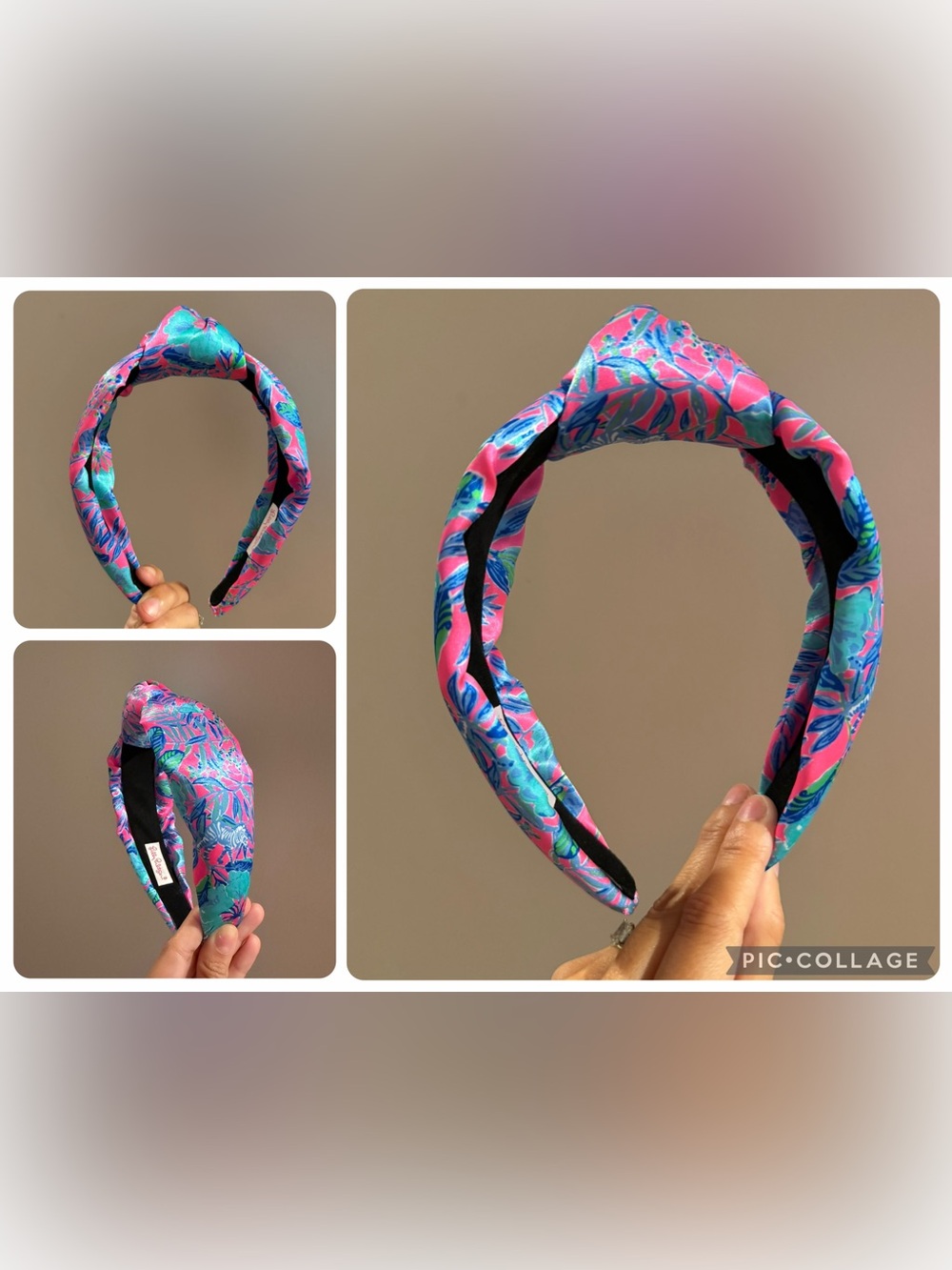Lilly Pulitzer Pink Teal Knot Headband